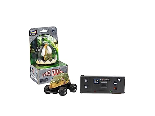 Revell Control Mini RC Stegosaurus I Ferngesteuerte Dinosaurier Autos für Kinder und Erwachsene I Mit 2,4 GHz Fernbedienung I Bis zu 5 km/h schnell I In "Dino-Ei" Verpackung I Ab 6 Jahren von Revell