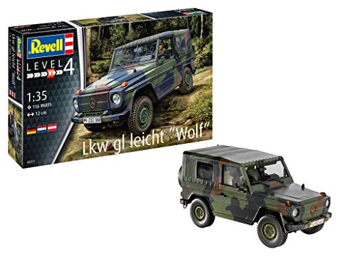 Revell Modellbausatz Lkw GL Leicht Wolf I Maßstab 1:35 I Detailgetreue Nachbildung mit vielseitigen Darstellungsmöglichkeiten I Abziehbilder für verschiedene Einsatzszenarien Revell Modellbausatz Lkw GL Leicht Wolf I Maßstab 1:35 I Detailgetreue Nachbildung mit vielseitigen Darstellungsmöglichkeiten I Abziehbilder für verschiedene Einsatzszenarien von Revell