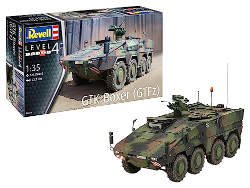 Revell Modellbausatz I GTK Boxer GTFz I Detailreicher Level 4 Militärbausatz I 223 Teile I Maßstab 1:35 I für Kinder und Erwachsene ab 12 Jahren von Revell