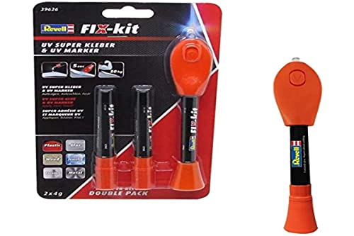 Revell Modellbau FIX-kit UV Superkleber + Nachfüllpack I Praktisches Set für Modellbau I Inklusive Nachfüllpack für langlebigen Einsatz I Starker, schneller Kleber Revell Modellbau FIX-kit UV Superkleber + Nachfüllpack I Praktisches Set für Modellbau I Inklusive Nachfüllpack für langlebigen Einsatz I Starker, schneller Kleber von Revell