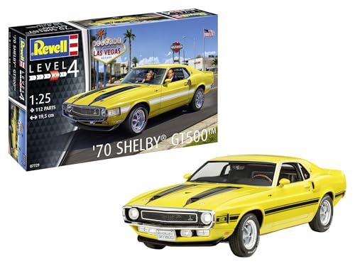 Revell Modellbau, '70 Shelby Mustang GT500, Bausatz, Maßstab 1:25, 120 Teile, Bastelset ab 12 Jahren, Detailgetreues Modell, Sportwagen, Authentische Nachbildung Revell Modellbau, '70 Shelby Mustang GT500, Bausatz, Maßstab 1:25, 120 Teile, Bastelset ab 12 Jahren, Detailgetreues Modell, Sportwagen, Authentische Nachbildung von Revell