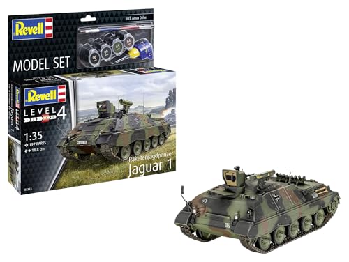 Revell Modellbau, Model Set Raketenjagdpanzer Jaguar 1, Bausatz, Maßstab 1:35, 197 Teile, Bastelset ab 12 Jahren, Detailgetreues Modell, Militärfahrzeug, Authentische Nachbildung Revell Modellbau, Model Set Raketenjagdpanzer Jaguar 1, Bausatz, Maßstab 1:35, 197 Teile, Bastelset ab 12 Jahren, Detailgetreues Modell, Militärfahrzeug, Authentische Nachbildung von Revell
