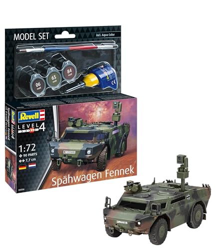 Revell Modellbau I Model Set Spähwagen Fennek I Maßstab 1:72 I 90 Teile I Bastelset ab 12 Jahren I Detailgetreues Modell von Revell