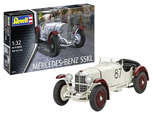 Revell Modellbausatz Mercedes-Benz SSKL, Rennwagen – Legendäres Leichtbau-Coupé mit 7,1-Liter-Motor, Speichenfelgen & historischen Details – Sieger der Mille Miglia 1931 – Für Motorsportfans Revell Modellbausatz Mercedes-Benz SSKL, Rennwagen – Legendäres Leichtbau-Coupé mit 7,1-Liter-Motor, Speichenfelgen & historischen Details – Sieger der Mille Miglia 1931 – Für Motorsportfans von Revell Modellbau