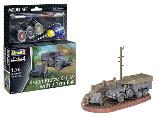 Revell Modellbausatz Krupp Protze KFZ 69 | Leichter Geländewagen mit Allradantrieb | Maßstabsgetreu mit Dioramaplatte | Zubehör inkl. Kleber und Pinsel Revell Modellbausatz Krupp Protze KFZ 69 | Leichter Geländewagen mit Allradantrieb | Maßstabsgetreu mit Dioramaplatte | Zubehör inkl. Kleber und Pinsel von Revell
