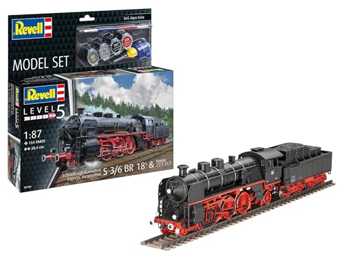 Revell Modellbau Model Set Schnellzuglokomotive S3/6 BR18 mit Tende von Revell