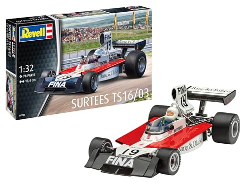 Revell Modellbausatz Surtees TS16/03, Formel 1 – Legendärer F1-Rennwagen mit 3-Liter-Ford-Motor, Historische Lackierung – Entwickelt von John Surtees – Für Motorsportfans & Sammler von Revell Modellbau
