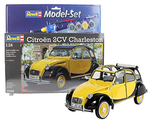 Revell Modellbausatz Auto 1:24 - Citroen 2CV Ente Charleston im Maßstab 1:24, Level 4, originalgetreue Nachbildung mit vielen Details, , Model Set mit Basiszubehör, 67095 von Revell
