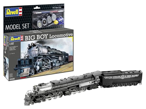 Revell Modellbausatz Big Boy Locomotive | Legendäre Dampflokomotive mit detailgetreuem Kessel & Antrieb | Bewegliche Lenkgestelle & fein detaillierte Gleisnachbildung | Inkl. Kleber und Pinsel Revell Modellbausatz Big Boy Locomotive | Legendäre Dampflokomotive mit detailgetreuem Kessel & Antrieb | Bewegliche Lenkgestelle & fein detaillierte Gleisnachbildung | Inkl. Kleber und Pinsel von Revell