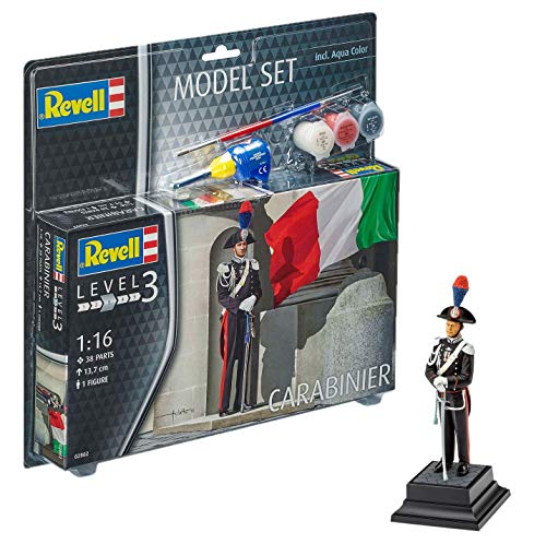 Revell Modellbausatz Figuren 1:16 - Carabinier im Maßstab 1:16, Level 3, originalgetreue Nachbildung mit vielen Details, , Model Set mit Basiszubehör, 62802 von Revell
