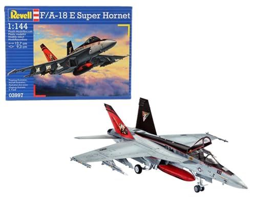 Revell Revell_03997 Modellbausatz Flugzeug 1:144 - F/A-18E Super Hornet im Maßstab 1:144, Level 4, originalgetreue Nachbildung mit vielen Details, 3997 Revell Revell_03997 Modellbausatz Flugzeug 1:144 - F/A-18E Super Hornet im Maßstab 1:144, Level 4, originalgetreue Nachbildung mit vielen Details, 3997 von Revell