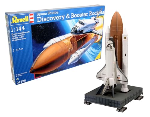 Revell Modellbausatz Space Shuttle Discovery & Booster Rockets I Modellbausatz Weltall Rakete für Jungen, Mädchen & Erwachsene und Kinder I Nasa Space Shuttle im 1:144 selberzusammenbauen von Revell