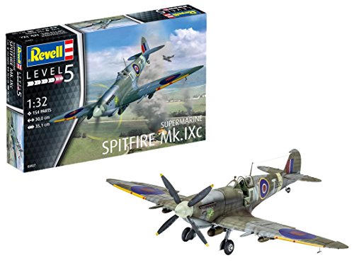 Revell 80-3927 Modellbausatz Flugzeug 1:32 - Supermarine Spitfire Mk.IXc im Maßstab 1:32, Level 5, originalgetreue Nachbildung mit vielen Details, 03927 Revell 80-3927 Modellbausatz Flugzeug 1:32 - Supermarine Spitfire Mk.IXc im Maßstab 1:32, Level 5, originalgetreue Nachbildung mit vielen Details, 03927 von Revell