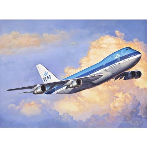 Revell Modellbausatz Flugzeug 1:450 - Boeing 747-200 im Maßstab 1:450, Level 3, originalgetreue Nachbildung mit vielen Details, Zivilflugzeug, Passagierflugzeug, 03999 von Revell