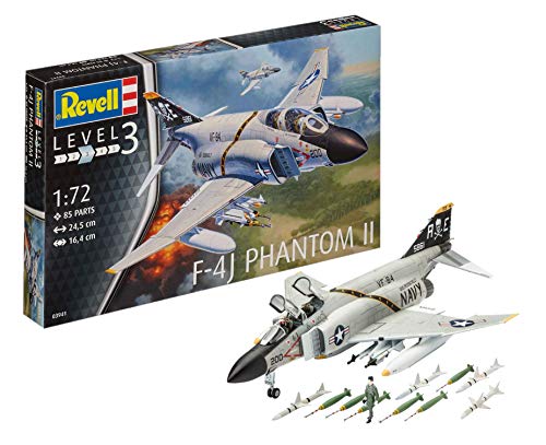 Revell Modellbausatz Flugzeug 1:72 - F-4J Phantom II im Maßstab 1:72, Level 3, originalgetreue Nachbildung mit vielen Details, 03941, 10 Jahre to 99 Jahre Revell Modellbausatz Flugzeug 1:72 - F-4J Phantom II im Maßstab 1:72, Level 3, originalgetreue Nachbildung mit vielen Details, 03941, 10 Jahre to 99 Jahre von Revell
