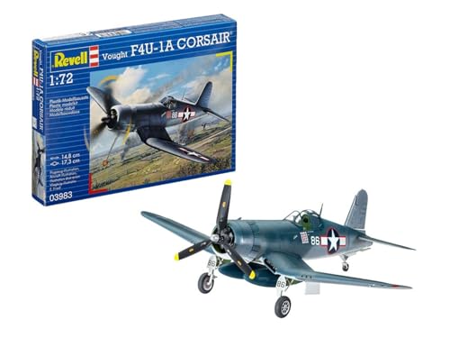 Revell Modellbausatz Flugzeug 1:72 - Vought F4U-1D CORSAIR im Maßstab 1:72, Level 3, originalgetreue Nachbildung mit vielen Details, 03983 Revell Modellbausatz Flugzeug 1:72 - Vought F4U-1D CORSAIR im Maßstab 1:72, Level 3, originalgetreue Nachbildung mit vielen Details, 03983 von Revell