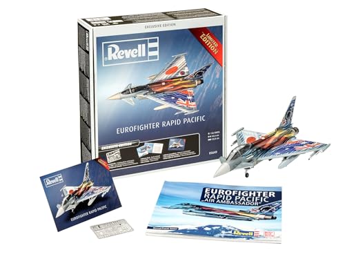 Revell Modellbausatz I Geschenkset Eurofighter Pacific Exclusive Edition I Flugzeug Bausatz I 130 Teile I Maßstab 1:72 I für Kinder und Erwachsene ab 13 Jahren von Revell