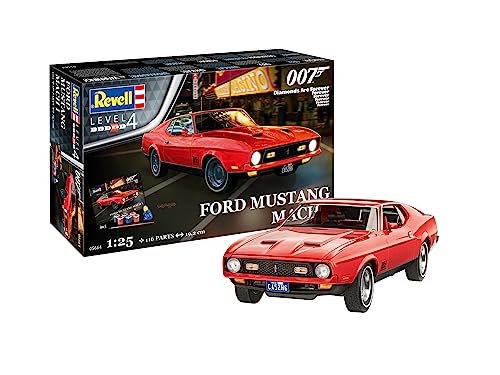 Revell Modellbausatz I Geschenkset James Bond Ford Mustang I Detailreicher James Bond Bausatz I 129 Teile I Maßstab 1:25 I für Kinder und Erwachsene ab 12 Jahren von Revell