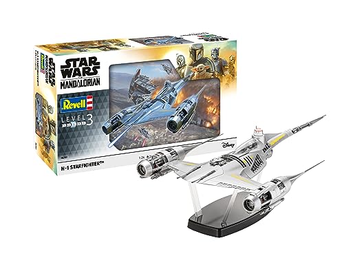 Revell Modellbausatz I The Mandalorian N1 Starfighter I Detailreicher Star Wars Bausatz I 90 Teile I Maßstab 1:24 I für Kinder und Erwachsene ab 10 Jahren von Revell