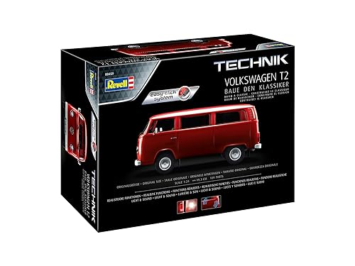 Revell Modellbausatz I Volkswagen T2 Technik I Easy-Click-Bausatz I Detailreiches Fahrzeug I Maßstab 1:24 I für Kinder und Erwachsene ab 10 Jahren, Mittel von Revell