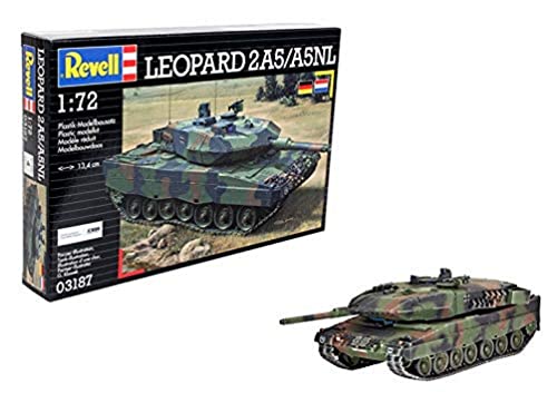 Revell Modellbausatz Panzer 1:72 - Leopard 2A5 / A5NL im Maßstab 1:72, Level 4, originalgetreue Nachbildung mit vielen Details, 03187 Revell Modellbausatz Panzer 1:72 - Leopard 2A5 / A5NL im Maßstab 1:72, Level 4, originalgetreue Nachbildung mit vielen Details, 03187 von Revell