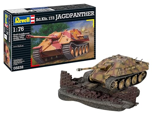 Revell Modellbausatz Panzer 1:76 - Sd.Kfz.173 Jagdpanther im Maßstab 1:76, Level 4, originalgetreue Nachbildung mit vielen Details, 03232 Revell Modellbausatz Panzer 1:76 - Sd.Kfz.173 Jagdpanther im Maßstab 1:76, Level 4, originalgetreue Nachbildung mit vielen Details, 03232 von Revell