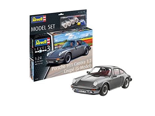 Revell Modellbausatz Porsche 911 G-Modell - Detaillierte Nachbildung des legendären 3,2-L 911 mit 231 PS - Mehrteiliger Sechszylinder-Motor - Inkl. Basisfarben, Kleber & Pinsel Revell Modellbausatz Porsche 911 G-Modell - Detaillierte Nachbildung des legendären 3,2-L 911 mit 231 PS - Mehrteiliger Sechszylinder-Motor - Inkl. Basisfarben, Kleber & Pinsel von Revell
