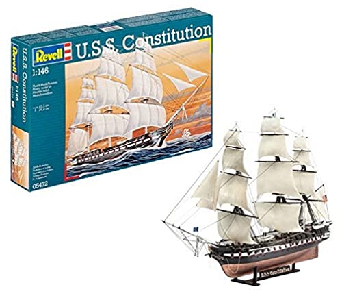 Revell Modellbausatz Schiff 1:146 - U.S.S. Constitution im Maßstab 1:146, Level 5, originalgetreue Nachbildung mit vielen Details, Segelschiff, 05472 Revell Modellbausatz Schiff 1:146 - U.S.S. Constitution im Maßstab 1:146, Level 5, originalgetreue Nachbildung mit vielen Details, Segelschiff, 05472 von Revell