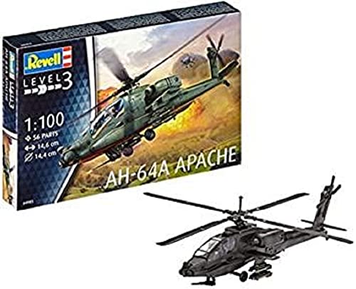 Revell Modellbausatz AH-64A Kampfhubschrauber - Einfach zu montierender Modellbausatz mit authentischen Abziehbildern für die US Army - Detailgetreu mit Sensoren Laser und Bordkanone Revell Modellbausatz AH-64A Kampfhubschrauber - Einfach zu montierender Modellbausatz mit authentischen Abziehbildern für die US Army - Detailgetreu mit Sensoren Laser und Bordkanone von Revell