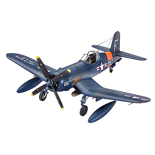 Revell Modellbau, F4U-4 Corsair, Bausatz, Maßstab 1:72, 65 Teile, Bastelset ab 10 Jahren - Detailgetreues Modell, Historisches Flugzeug, Authentische Nachbildung von Revell