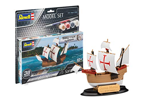Revell easy-click 65660 Model Set Santa Maria, 1:350 Historisches Schiff Modellbausatz für Einsteiger mit dem Easy-Click-System, mit Basis-Zubehör, farbig, 1/350 Revell easy-click 65660 Model Set Santa Maria, 1:350 Historisches Schiff Modellbausatz für Einsteiger mit dem Easy-Click-System, mit Basis-Zubehör, farbig, 1/350 von Revell easy-click