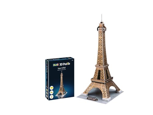 Revell 3D Puzzle 00200 I Paris Eiffelturm I 39 Teile I 2 Stunden Bauspaß für Kinder und Erwachsene I ab 10 Jahren I Das höchste Gebäude der französischen Hauptstadt selber zusammenbauen, Mittel von Revell
