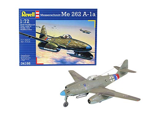 Revell RV04166 Modellbausatz Flugzeug 1:72 - Messerschmitt Me262 A1a im Maßstab 1:72, Level 4, originalgetreue Nachbildung mit vielen Details, 04166 Revell RV04166 Modellbausatz Flugzeug 1:72 - Messerschmitt Me262 A1a im Maßstab 1:72, Level 4, originalgetreue Nachbildung mit vielen Details, 04166 von Revell