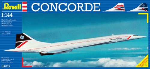 Revell RV04257 Modellbausatz Flugzeug 1:144 - Concorde "British Airways" im Maßstab 1:144, Level 3, originalgetreue Nachbildung mit vielen Details, Zivilflugzeug, Passagierflugzeug, unisex ,04257, Mittel Revell RV04257 Modellbausatz Flugzeug 1:144 - Concorde "British Airways" im Maßstab 1:144, Level 3, originalgetreue Nachbildung mit vielen Details, Zivilflugzeug, Passagierflugzeug, unisex ,04257, Mittel von Revell
