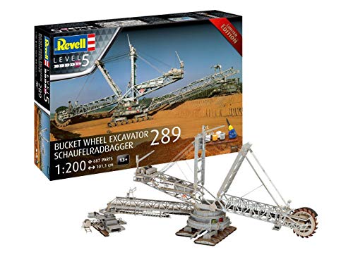 Revell 05685 Sonderauflage Schaufelradbagger 289 im Maßstab 1:200, 101,1 cm Science Fiction originalgetreuer Modellbausatz für Experten, Starter Set mit Basis-Zubehör, unlackiert Revell 05685 Sonderauflage Schaufelradbagger 289 im Maßstab 1:200, 101,1 cm Science Fiction originalgetreuer Modellbausatz für Experten, Starter Set mit Basis-Zubehör, unlackiert von Revell