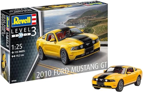 Revell Ford Scale Model Kit Modellbausatz 07046 „2010 Mustang GT“, Auto im Maßstab 1:25 Level 3, originalgetreue Nachbildung mit vielen Details, Multicolour Revell Ford Scale Model Kit Modellbausatz 07046 „2010 Mustang GT“, Auto im Maßstab 1:25 Level 3, originalgetreue Nachbildung mit vielen Details, Multicolour von Revell
