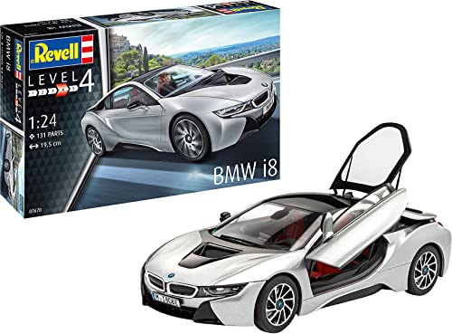 Revell 07670 BMW i8 originalgetreuer Modellbausatz für Fortgeschrittene, unlackiert von Revell