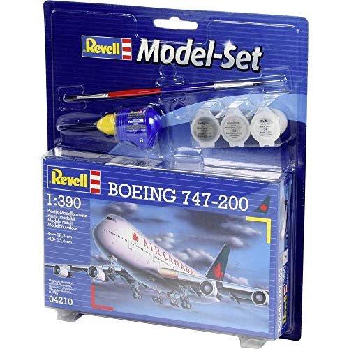 Revell Modellbausatz Boeing 747-200 I Maßstab 1:390 I Detailliertes Passagierflugzeug I Level 3 I Mit Basiszubehör I Perfekt für Flugzeug-Liebhaber und Einsteiger von Revell