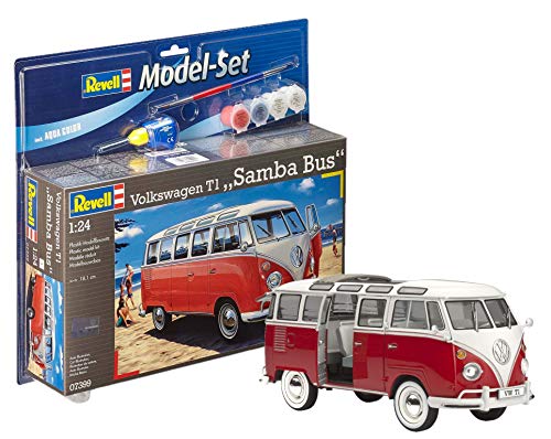 Revell RV67399 Volkswagen Spielzeug 67399 VW T1 Samba Automodell Bausatz 1:24 von Revell