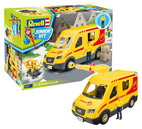 Revell Revell_00814 814 Paketdienst-Fahrzeug mit Spielfigur Junior Kit, Bunt, Länge ca. 26 cm von Revell