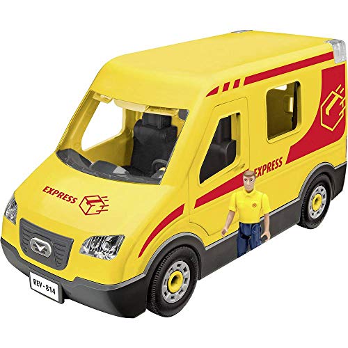 Revell Revell_00814 814 Paketdienst-Fahrzeug mit Spielfigur Junior Kit, Bunt, Länge ca. 26 cm von Revell