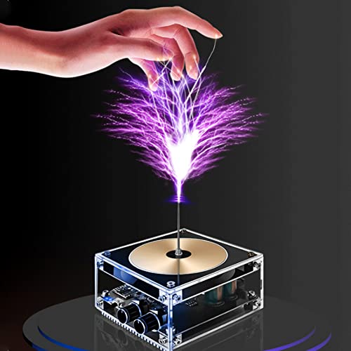 Teslaspule Bluetooth Mini Musik Tesla Spule Bogen Plasma Lautsprecher Coil Berührbare DIY Drahtloses Desktop Spielzeug Lightning Länge 10cm Science Experiment Kind Erwachsener von Revneey