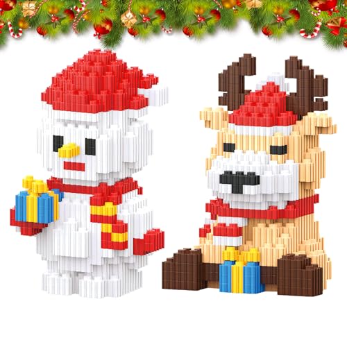 RevpoltIQ 2 Stück Weihnachten Bausteine Bauklötze Spielzeug Set, Schneemann & Rentier Figuren Building Blocks Set, Weihnachten Spielzeug Geschenk Set ab 6 Jahre Kinder, Erwachsene, Jungen, Mädchen RevpoltIQ 2 Stück Weihnachten Bausteine Bauklötze Spielzeug Set, Schneemann & Rentier Figuren Building Blocks Set, Weihnachten Spielzeug Geschenk Set ab 6 Jahre Kinder, Erwachsene, Jungen, Mädchen von RevpoltIQ