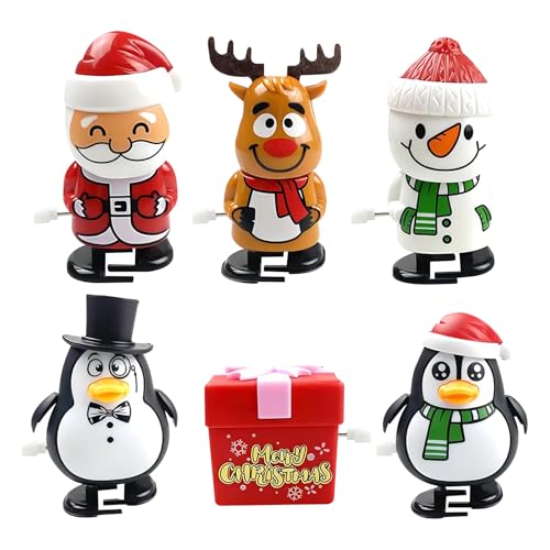RevpoltIQ 6 Stücke Weihnachten Kinder Aufziehspielzeug Schneemann Weihnachtsmann Figur Uhrwerk Spielzeug Aufziehfigur Deko Figuren Geschenk für Geburtstag Kindertag Party RevpoltIQ 6 Stücke Weihnachten Kinder Aufziehspielzeug Schneemann Weihnachtsmann Figur Uhrwerk Spielzeug Aufziehfigur Deko Figuren Geschenk für Geburtstag Kindertag Party von RevpoltIQ