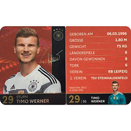 Rewe 2018 WM DFB Russland - Glitzer Einzelkarten Sammelkarten Komplettset (GLITZER KARTE NUMMER 29 - TIMO WERNER) von Rewe