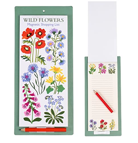 Einkaufsliste mit Wildblumen, magnetisch von Rex London
