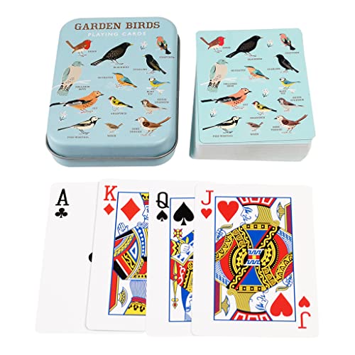 Gartenvögel Spielkarten in einer Dose von Rex London