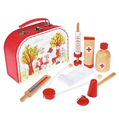 Rex London Arztkoffer für Kinder als 7-teiliges Holzspielzeug „Woodland Friends“: Stethoskop, Thermometer, Spritze, Tube, Verband etc. Rex London Arztkoffer für Kinder als 7-teiliges Holzspielzeug „Woodland Friends“: Stethoskop, Thermometer, Spritze, Tube, Verband etc. von Rex London