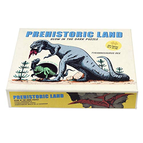 Dinosaurier Puzzle “Prehistoric Land” mit Leuchteffekt in der Dunkelheit und 9 Dinos, 100 Teile von Rex London