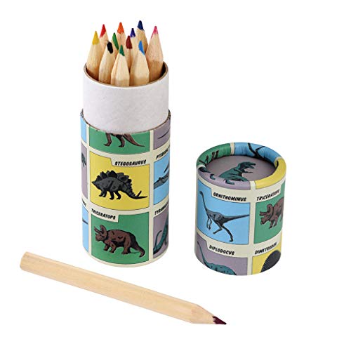 Rex London Set mit 12 Buntstiften in einer Tube – Design wählbar (Dinosaurier) von Rex London